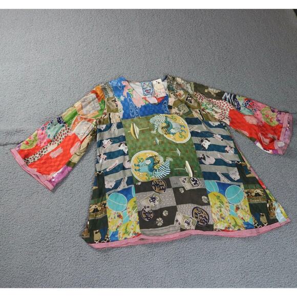 New Johnny Was Tunic Shirt Womens Small Multi Samantha Japanese Print - Picture 1 of 9